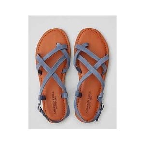 Blue Strappy Sandals 🍃